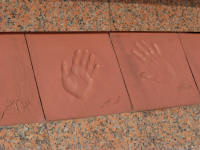 Hand prints of artisans involved in the project