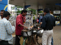 Selling food from a bicycle