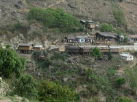Houses clinging to the mountain