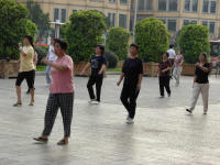Getting up early has its compensations. Tai Chi in the square