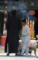 Priests outside the 3 Stars Temple