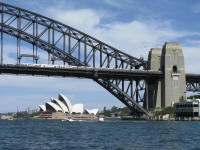 The 2 icons - Sydney Harbour Bridge and the Opera House