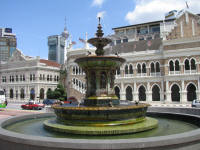 Fountain in front of Sultan Abdul Samad Building on Merdeka Square