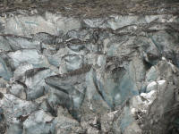 Blue colours in the glacier