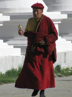 A monk doing the rounds